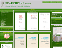 Tablet Screenshot of editions-beauchesne.com